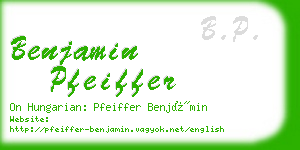 benjamin pfeiffer business card